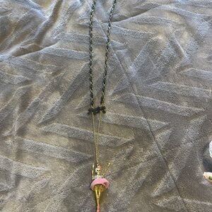 Elegant Gold and Pink Necklace